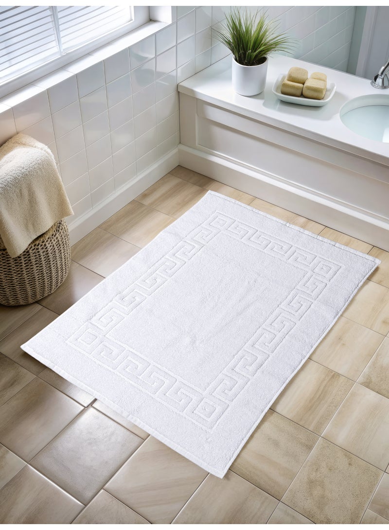 Versace BathMat by Teko Tex, Size 50×70 cm, White Color, Made of 100% Cotton